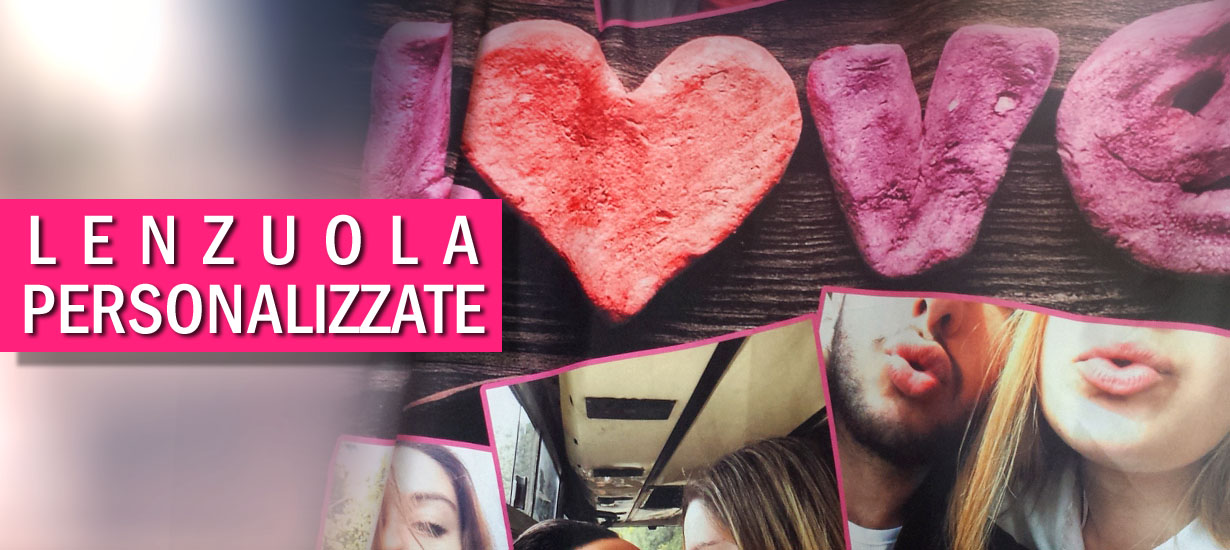 crea online lenzuola personaizzate con foto frasi e scritte