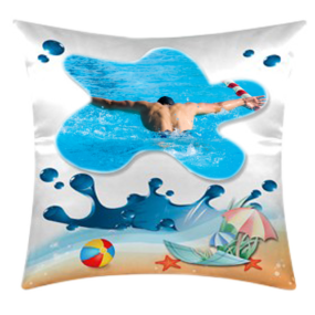 cuscino personalizzato tema mare splash