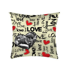 cuscino personalizzato i love you con foto