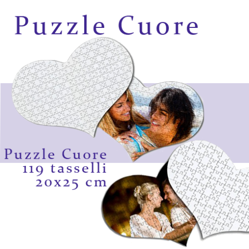 foto puzzle cuore personalizzato 20x25