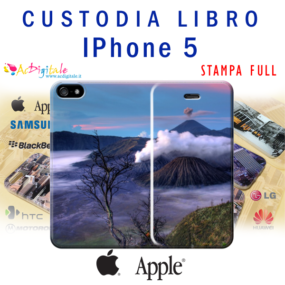 custodia a libro per iPhone 5/5s