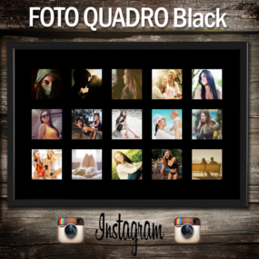 foto quadro composito nero con le foto di instagram