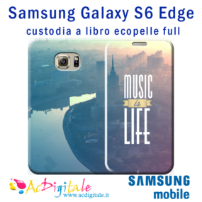 cover custodia a libro personalizzata S6 edge