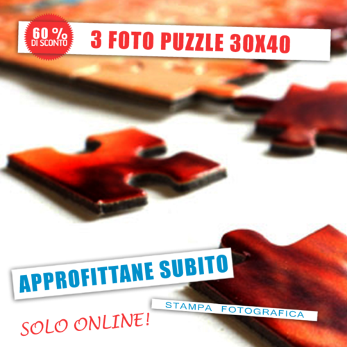 PUZZLE PERSONALIZZATI SCONTO 60%