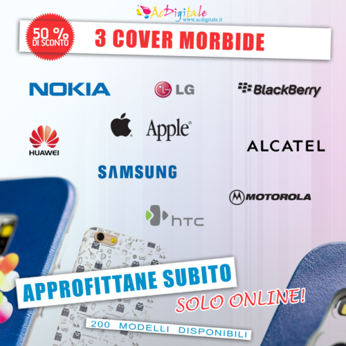 sconto 50% cover morbide personalizzate