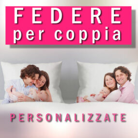 coppia di federe personalizzate con foto e frasi