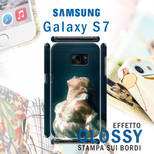 cover personalizzata rigida lucida Galaxy S7