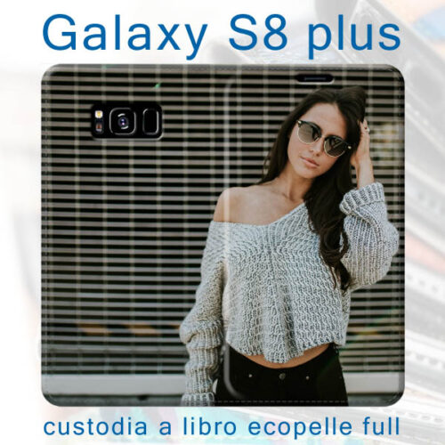 custodia libro personalizzata per Galaxy S8 plus