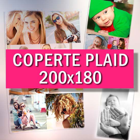 Crea online Plaid 200x180 personalizzato con foto collage - AcDigitale