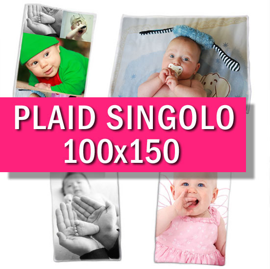 Plaid 100x150 personalizzato con le tue foto e frasi - AcDigitale