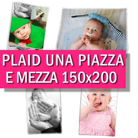 Personalizza online con le tue foto un Plaid 150x200 cm - AcDigitale