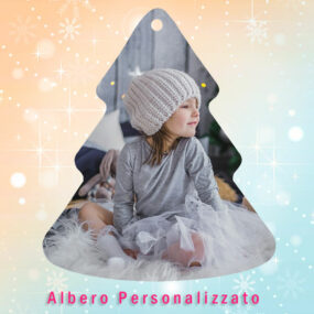 decorazione a forma di albero personalizzata con foto