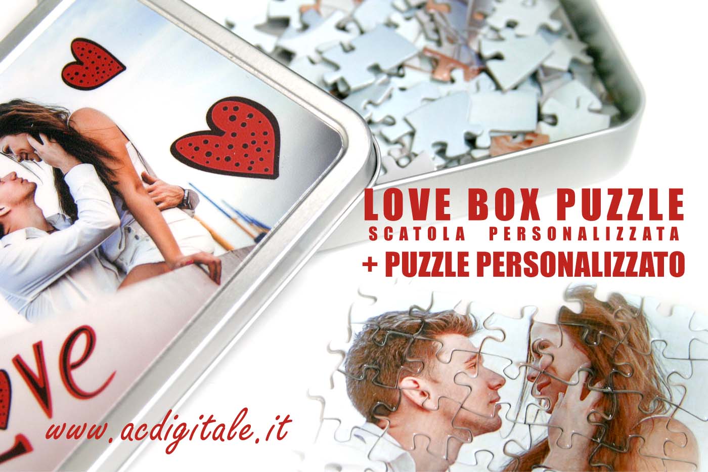 Personalizza online il tuo Love Box Puzzle - AcDigitale