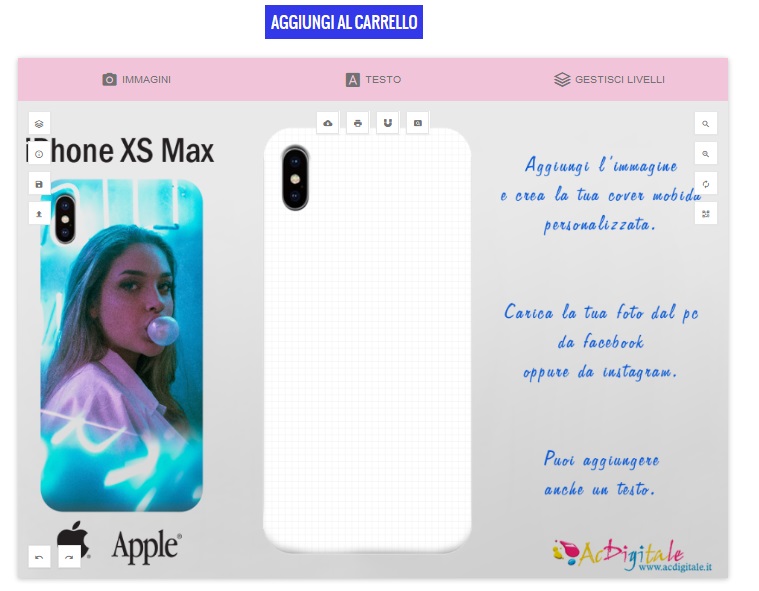 cover-personalizzata-iPhone-XS-Max-programma-personalizzazione