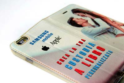 cover e custodie a libro personalizzate per iPhone e galaxy