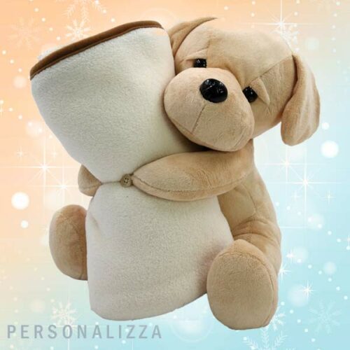 Pelcuche Labrador con plaid personalizzato