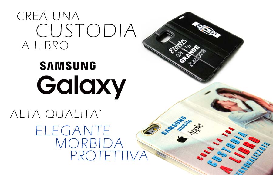 Cover a libro personalizzata samsung galaxy