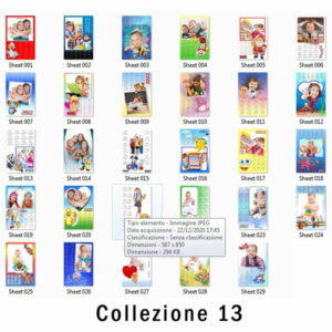 calendario monopagina con personalizzazione con foto