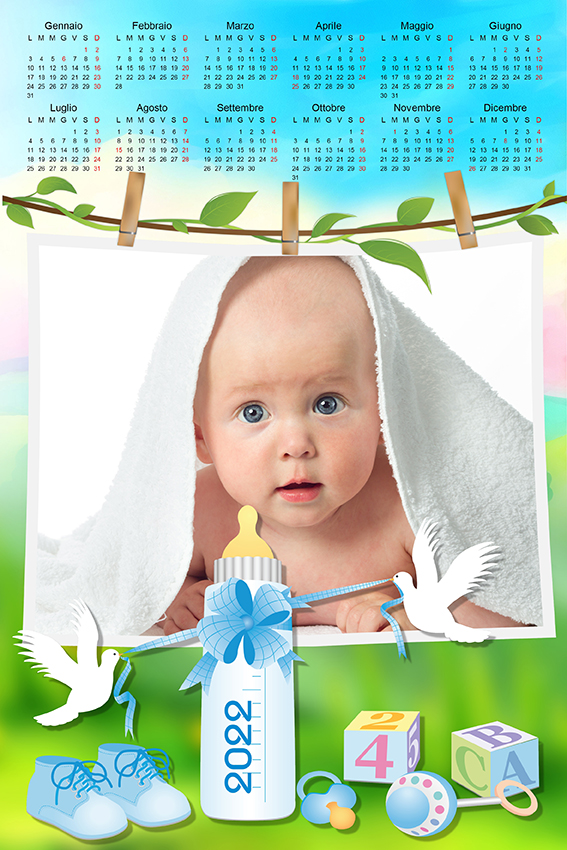 Calendari Baby Personalizzati - grafiche per bambini - AcDigitale