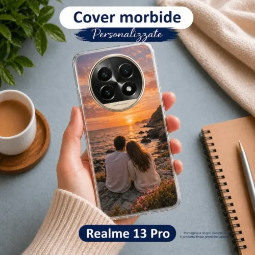 Custodia Realme 13 Pro personalizzata con immagine tramonto